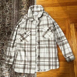Knox Rose Plaid Womens Shacket
